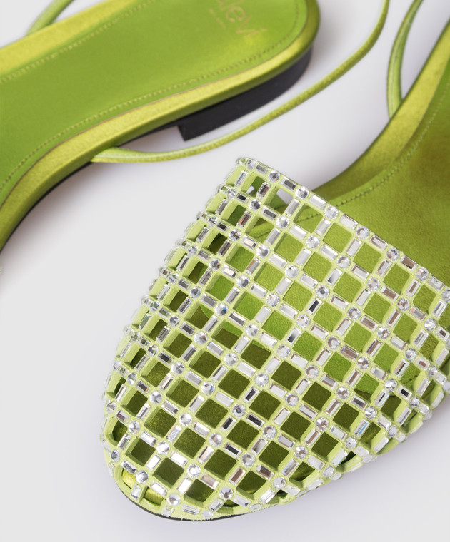 Alevi Milano Зелені шовкові сандалі BETTY L22WC00350222 зображення 4