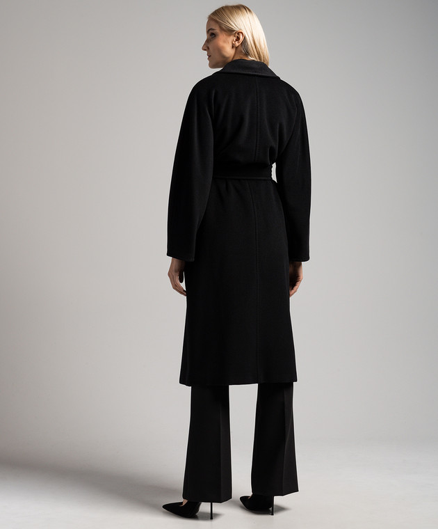 Max Mara Black double-breasted Madame coat in wool and cashmere MADAME image 4