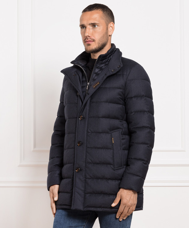 MooRER Gray down jacket made of wool and cashmere CALEGARIL image 3