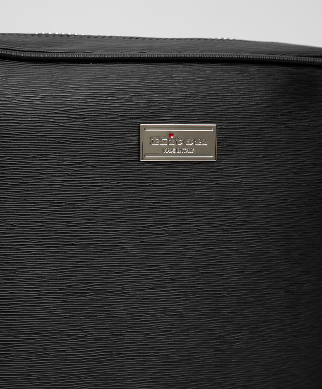 Kiton Черная кожаная сумка UBMESSN00815 изображение 5
