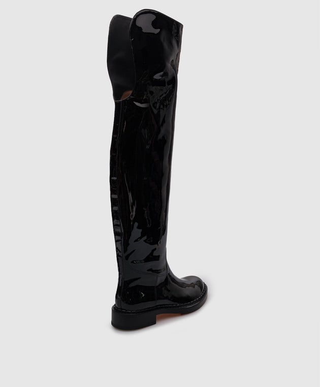 Santoni Black patent leather boots WSAL70563BJ2TVHD image 3