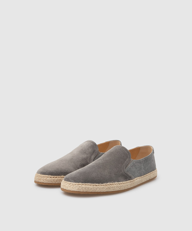 Brunello Cucinelli Серые комбинированные эспадрильи MZUCLGI837 изображение 3