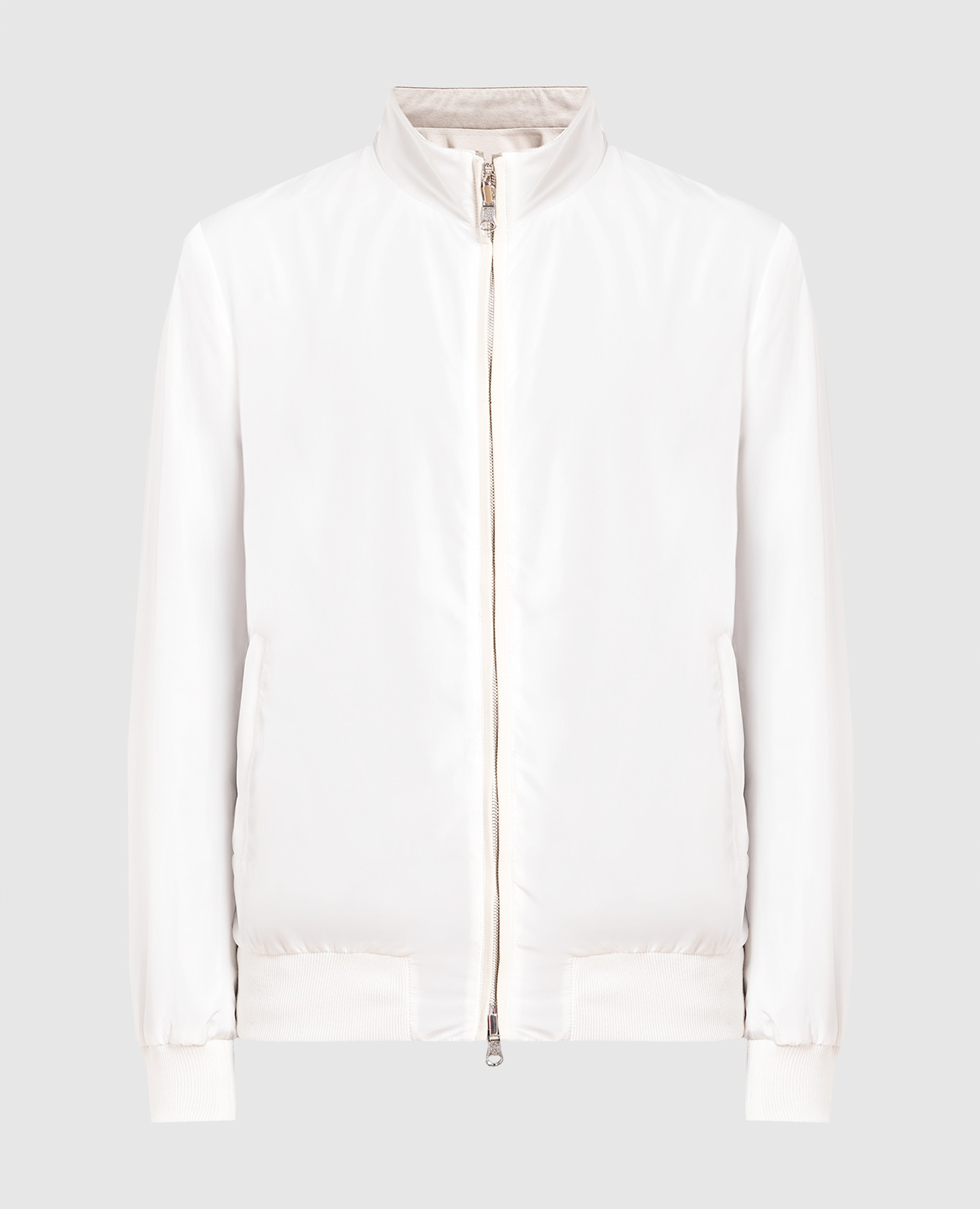 

Двухсторонняя куртка с вышивкой логотипа., Белый, Куртки