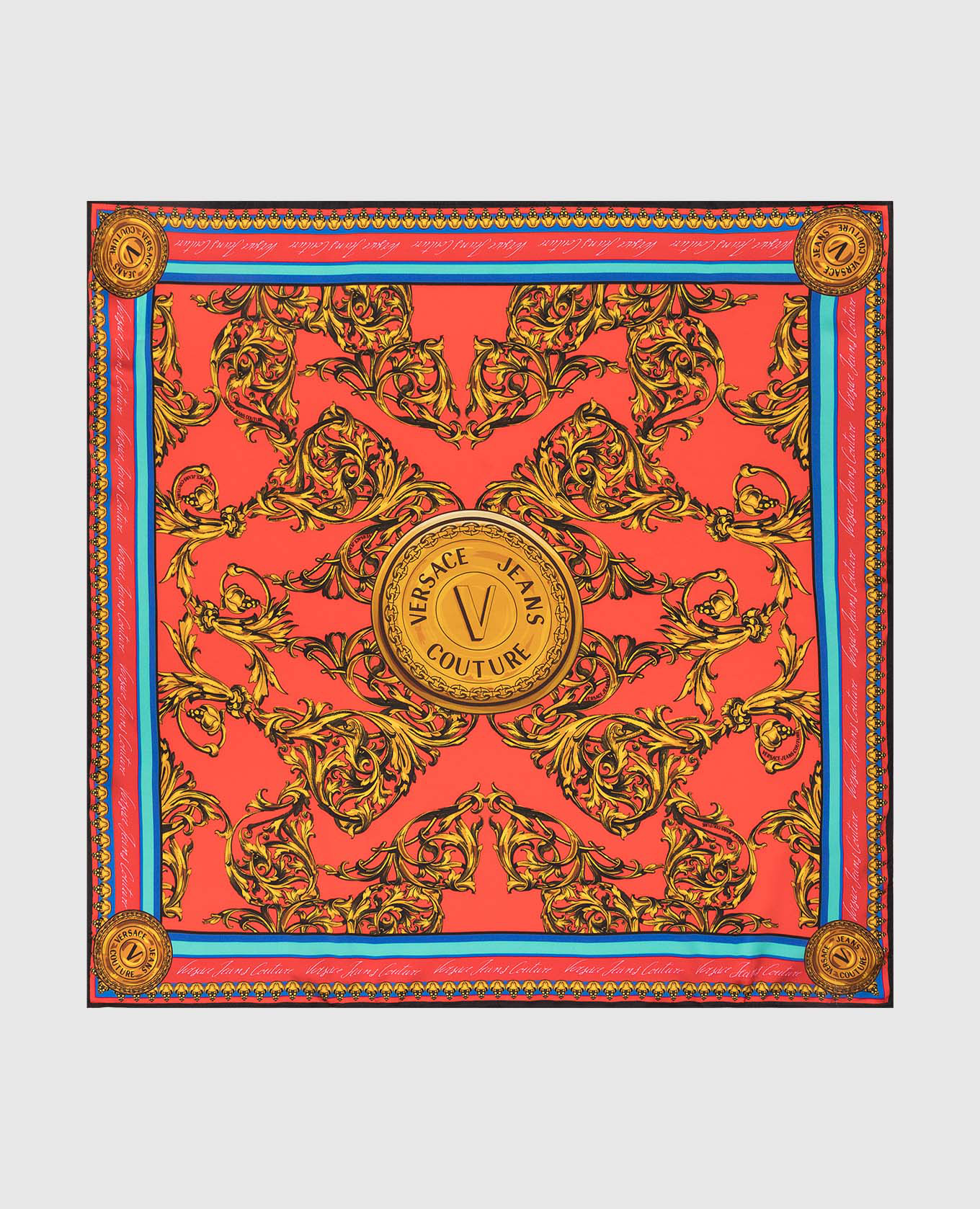 

Шелковый платок в узор Regalia Baroque, Красный, Платки