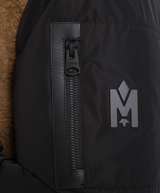 Mackage - Viggo black down jacket with sheepskin VIGGOMM buy at Symbol