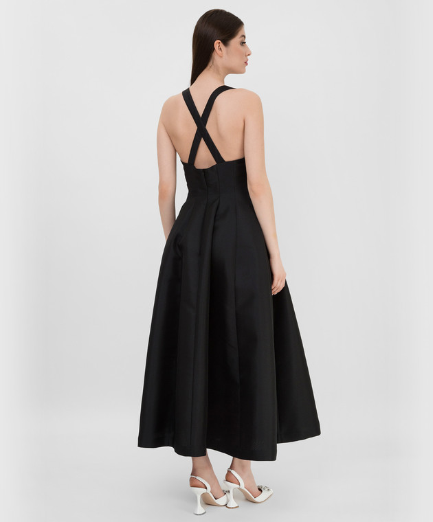Philosophy di Lorenzo Serafini Чорна сукня міді з відкритою спиною A0409725 зображення 4
