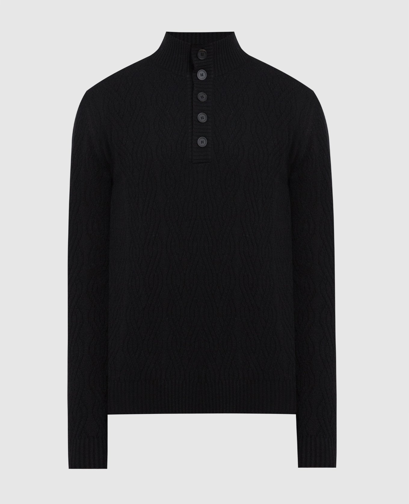 Черный свитер из шерсти и кашемира