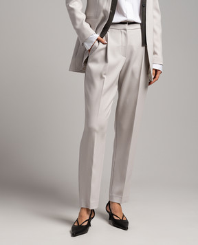 Brunello Cucinelli Серые брюки с цепочкой мониль MB097P8456