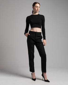 WARDROBE.NYC Черный укороченный лонгслив W1043R09