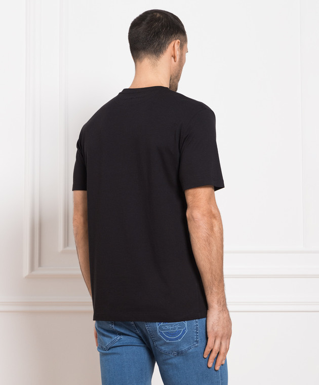 Stefano Ricci Черная футболка с металлическим логотипом MNH2401980803 изображение 4