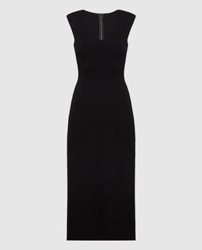 Dolce&Gabbana Черное платье миди FXD37TJBMS4