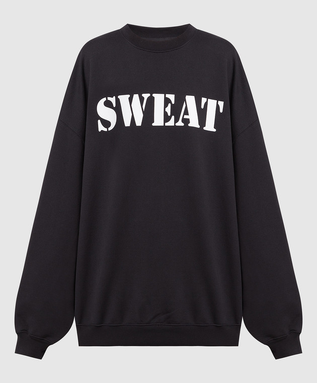 Vetements Black sweatshirt with a print UE54CW140B