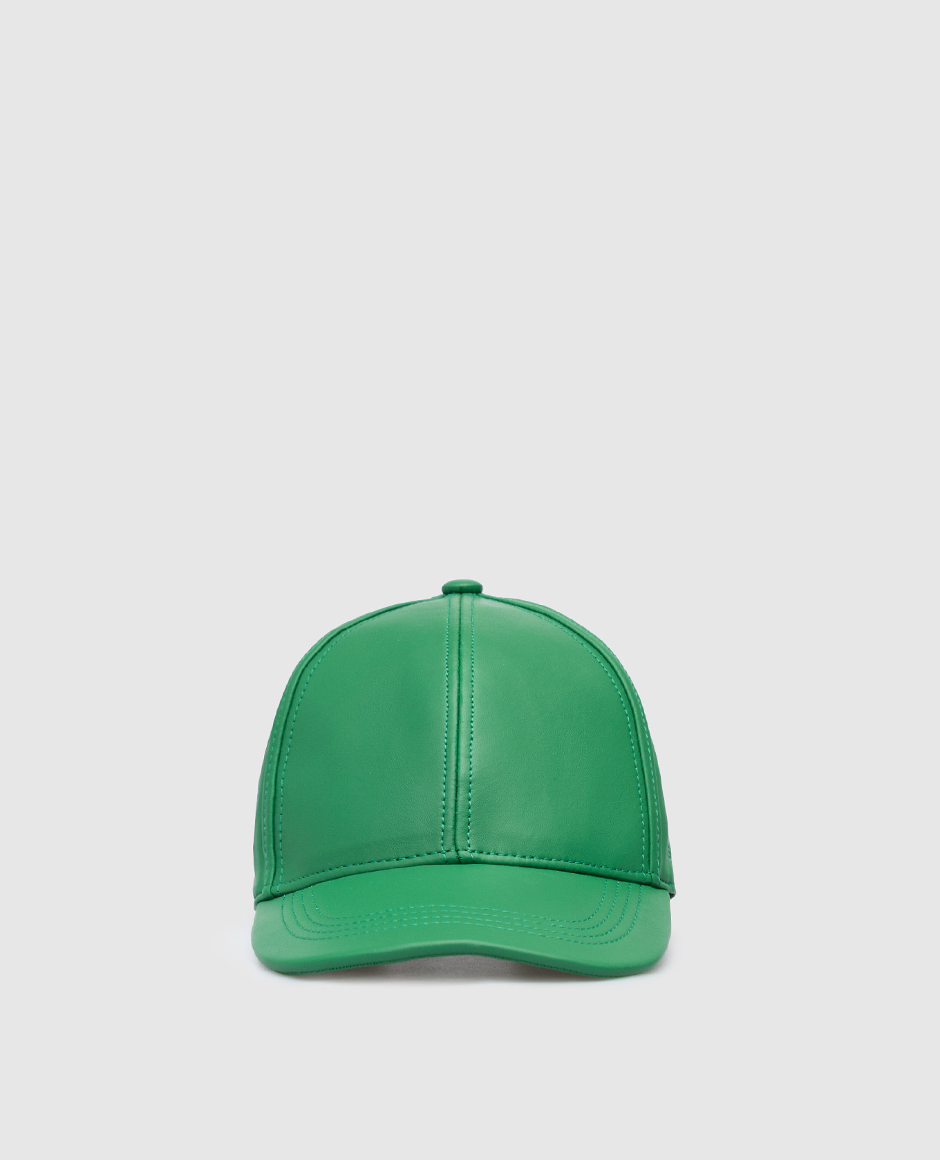 Зеленая кожаная кепка