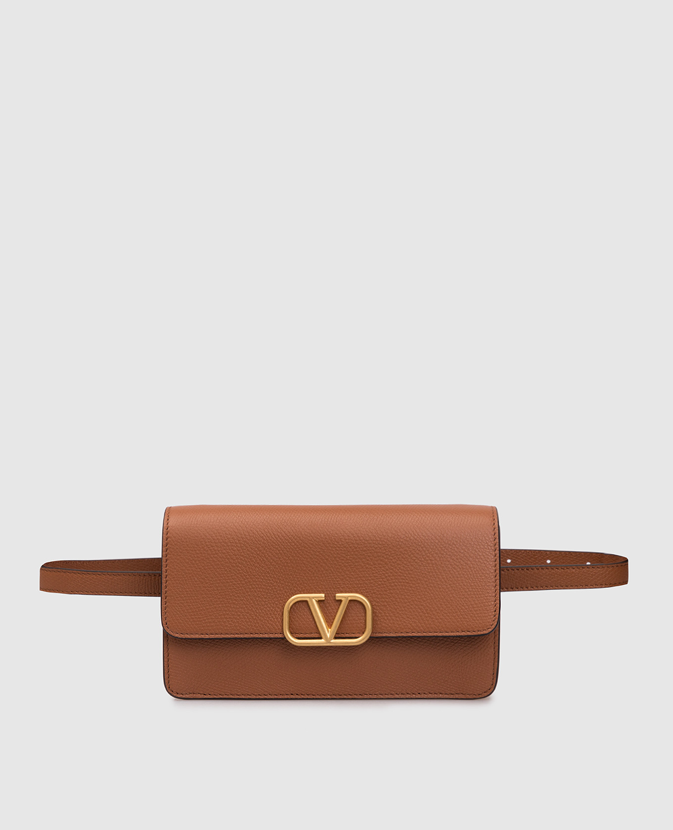 

Коричневая кожаная сумка VLogo Signature, Коричневый, Сумки через плечо