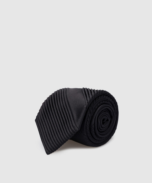 Stefano Ricci Дитяча чорна краватка із шовку YCP14UNIR