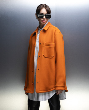 Off-White Помаранчева сорочка OWES002F23FAB001