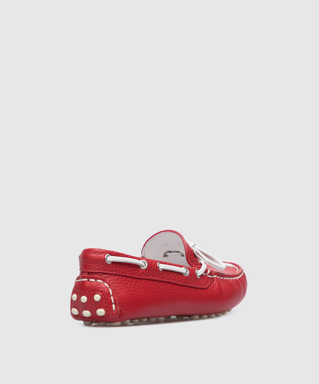 Stefano Ricci Children's red leather moccasins YRU02G8006SK image 3