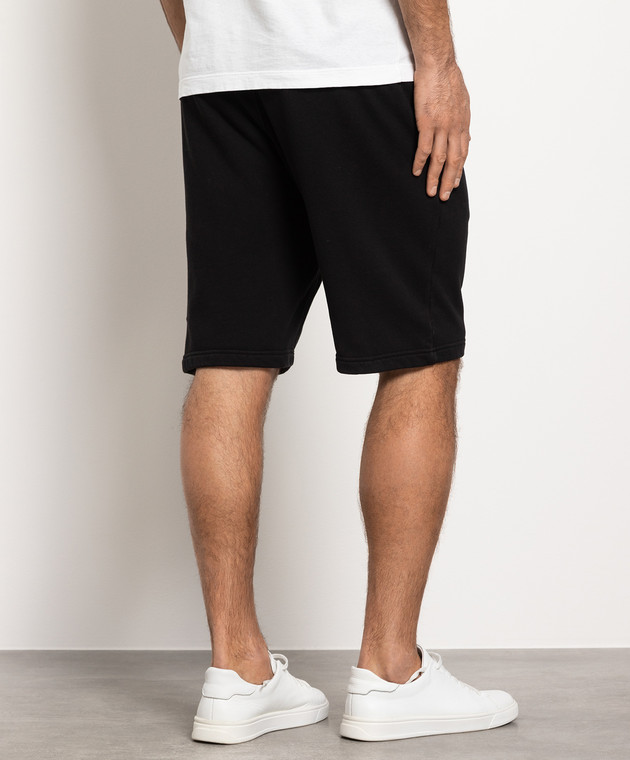 Stone Island Черные шорты с логотипом патча 101564651 изображение 4