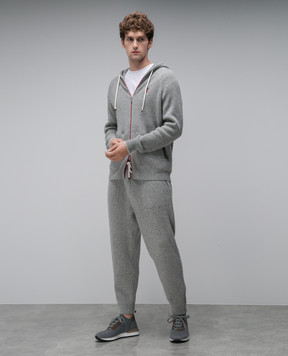 Brunello Cucinelli Серые джогеры из кашемира M22704859G