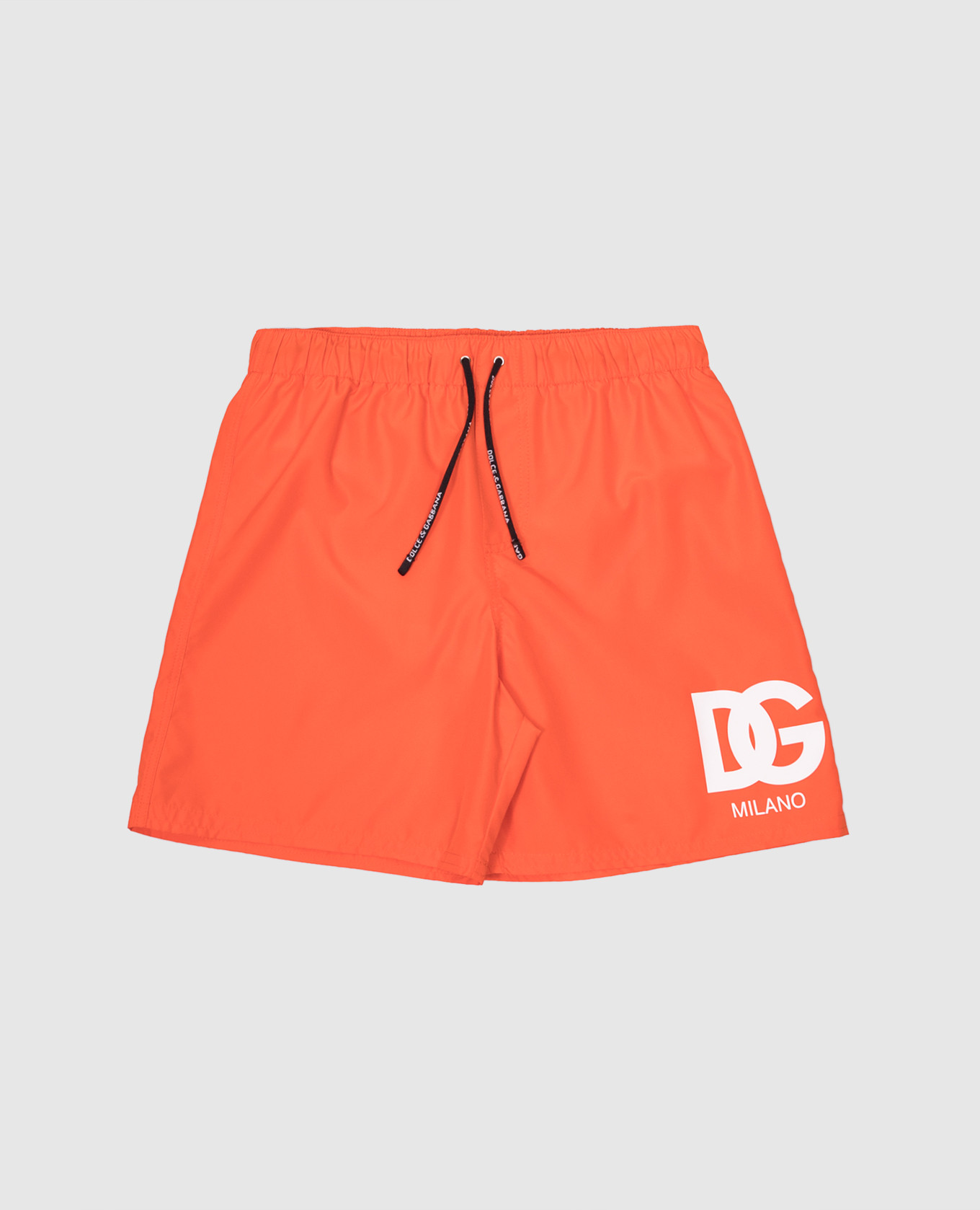 Kids orange swim shorts with logo
