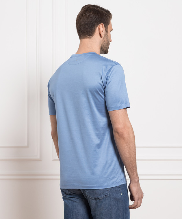 Stefano Ricci Blue t-shirt with logo MNH3202370TE0001 image 4