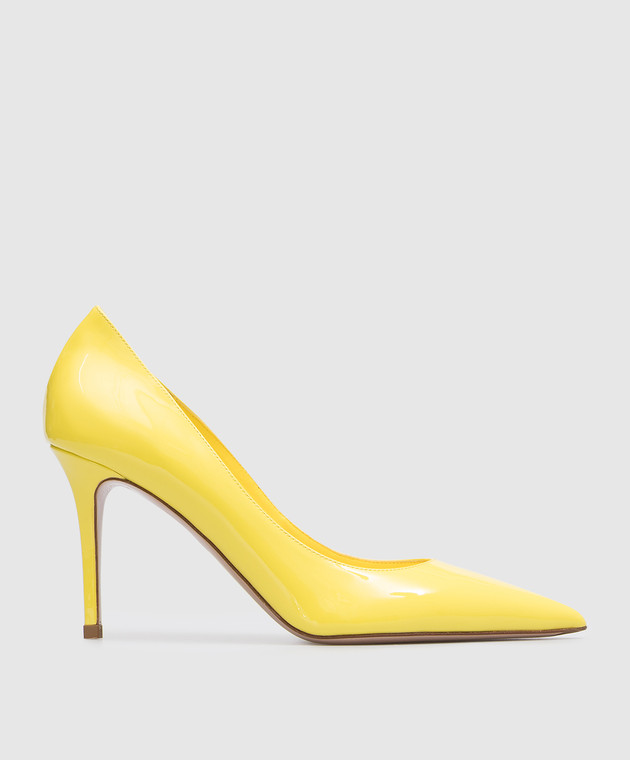 Le Silla Eva yellow patent leather boats 2101M080R1PPKAB