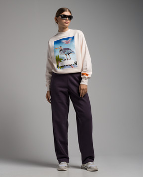 Heron Preston Фиолетовые спортивные штаны с принтом STFU HWCH006F23JER001