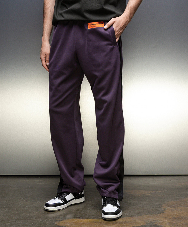 Heron Preston Фиолетовые спортивные штаны с логотипом HMCJ010F23JER001 изображение 3