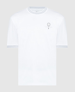 Brunello Cucinelli Белая футболка с логотипом M0B131384T