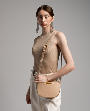Gianni Chiarini Бежевая кожаная сумка-мессенджер Sandy BS10560PRCK