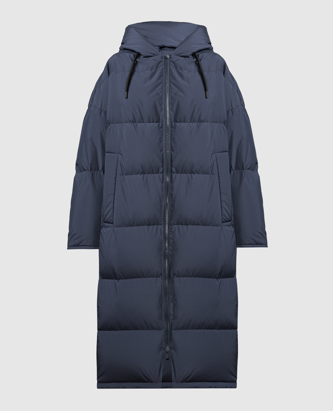 Blue two-sided down jacket