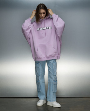 Vetements Фіолетове худі з принтом логотипа UE64HD190P