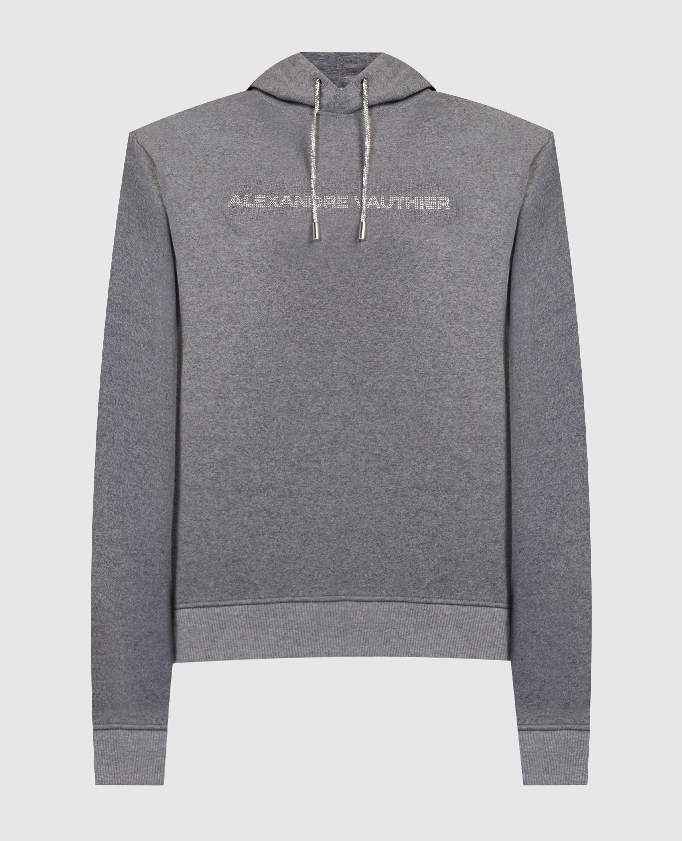 Gray crystal logo hoodie