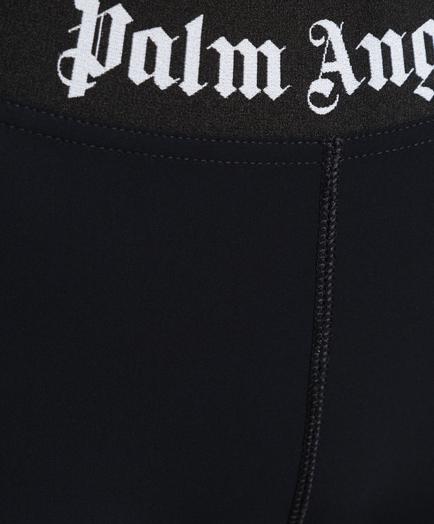 Palm Angels - Black leggings with contrast logo print