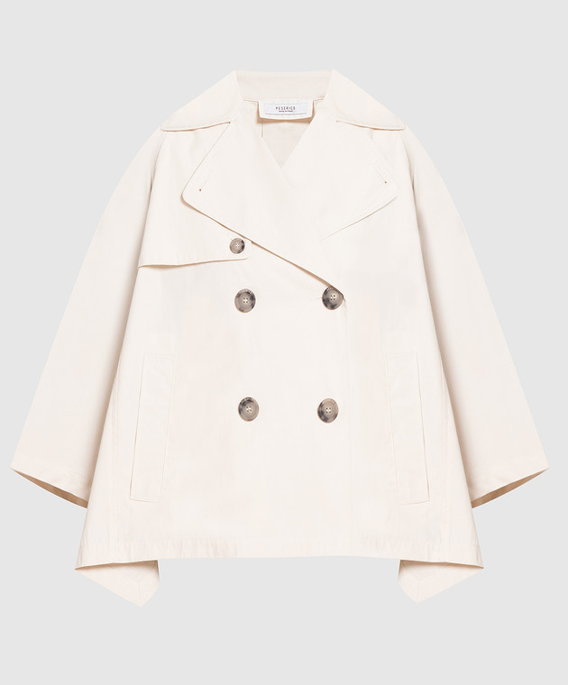 Peserico Beige double-breasted trench coat S2137403193