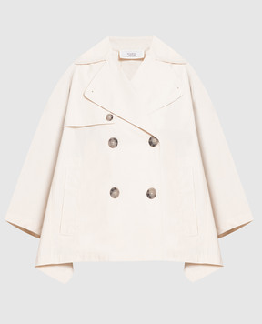 Peserico Beige double-breasted trench coat S2137403193