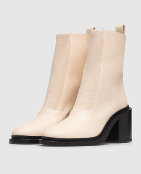 Jil Sander Бежевые кожаные челси J15WU0021PS361
