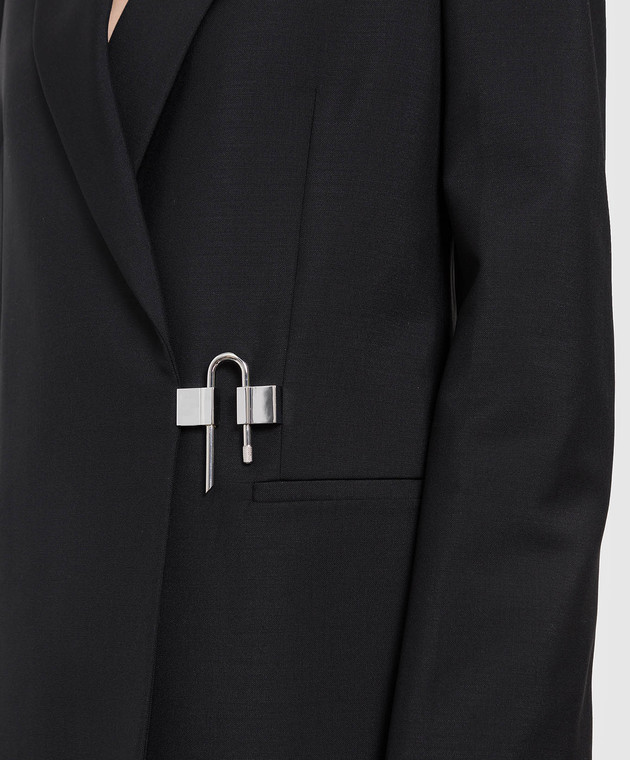 Givenchy Чорний жакет із вовни та мохера BW30D713QB зображення 5