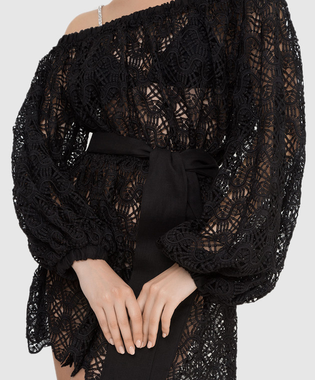 Moeva Чорна сукня міні у візерунок ARLINDA0575 зображення 5