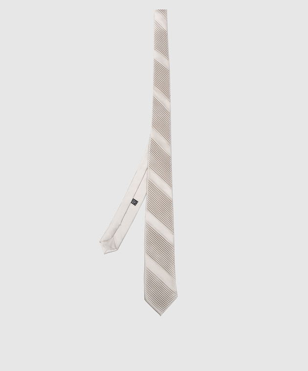 Stefano Ricci Дитяча сіра краватка із шовку з плісуванням YCP14UNIR зображення 2