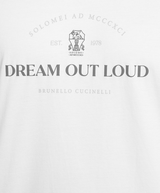 Brunello Cucinelli Біла футболка з принтом M0T718431 зображення 5