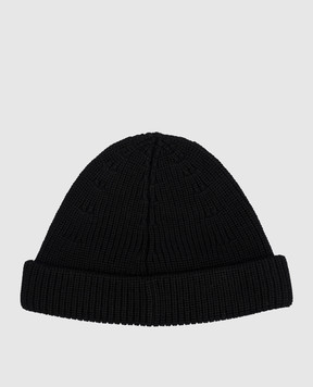 Vetements Черная шапка из шерсти с вышивкой логотипа UE54HA100B