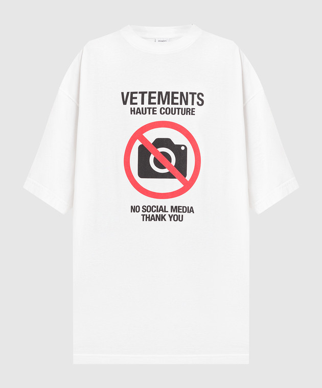 Vetements White t-shirt with a print UE54TR260W
