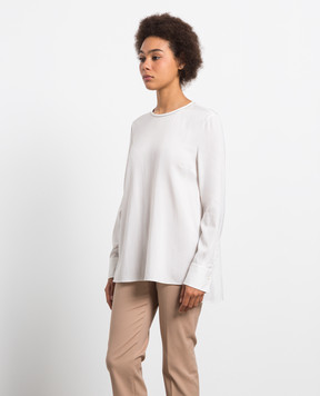 Brunello Cucinelli Біла блуза з ланцюжком моніль MF948DA110