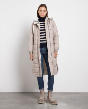 Brunello Cucinelli Синий свитер из шерсти, кашемира и шелка. M6D367203P