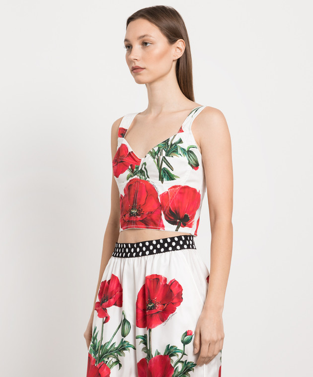 Dolce&Gabbana Топ-бюстьє в принт Маки F7W98TFSEHV зображення 3