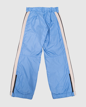 Palm Angels Дитячі блакитні штани з лампасами PBKF001F23FAB001