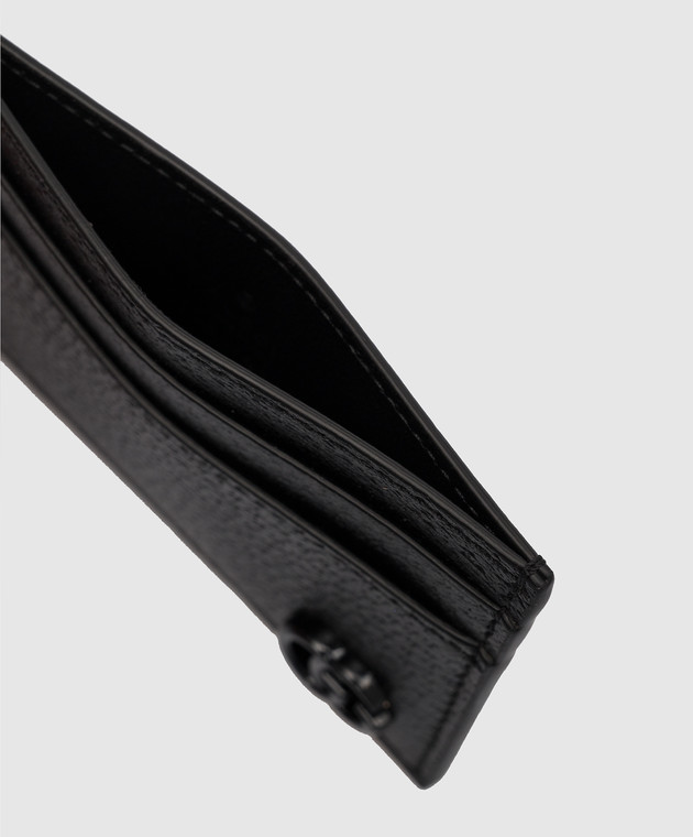 Gucci Черный кожаный картхолдер с логотипом GG Marmont 6575881T56F изображение 3