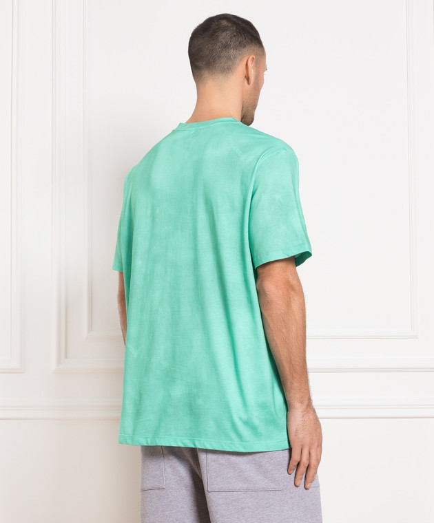 Balmain Green t-shirt with logo print AH1EG010GC61 изображение 4