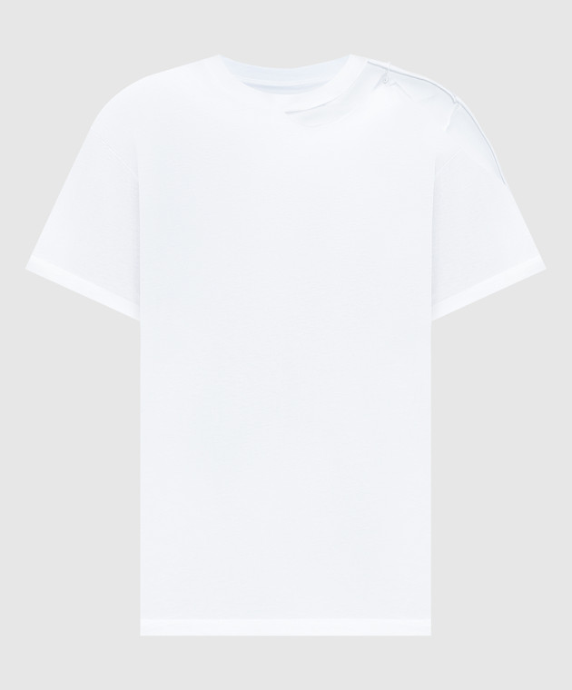 Maison Margiela MM6 White t-shirt with curly cuts S52GC0305S24312